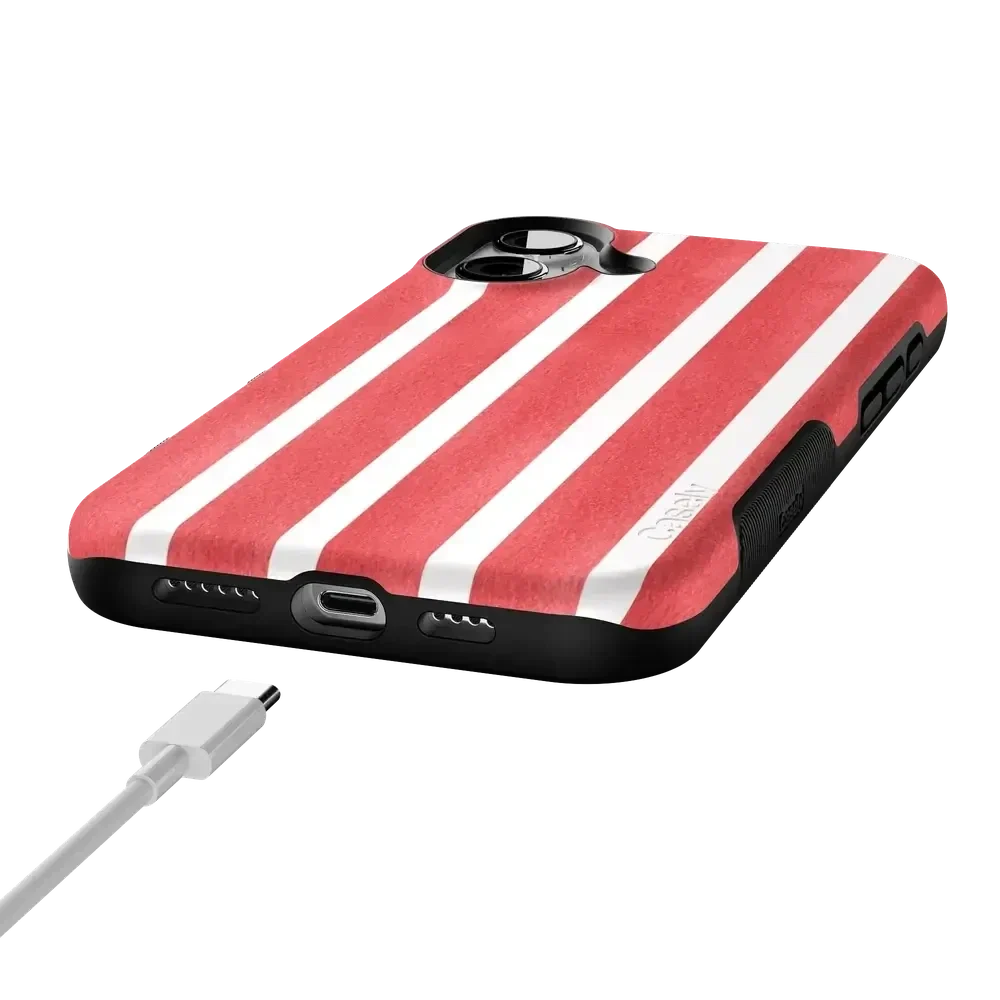 East Coast Summer | Red Stripes Case Phone Case Casetry
