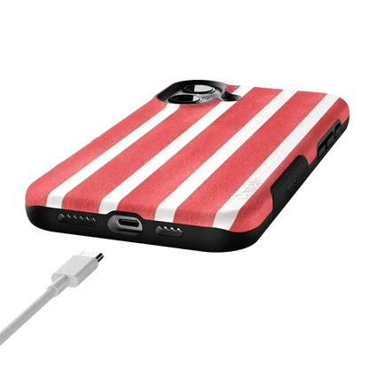 East Coast Summer | Red Stripes Case Phone Case Casetry