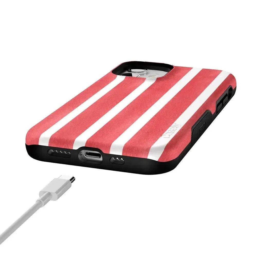 East Coast Summer | Red Stripes Case Phone Case Casetry