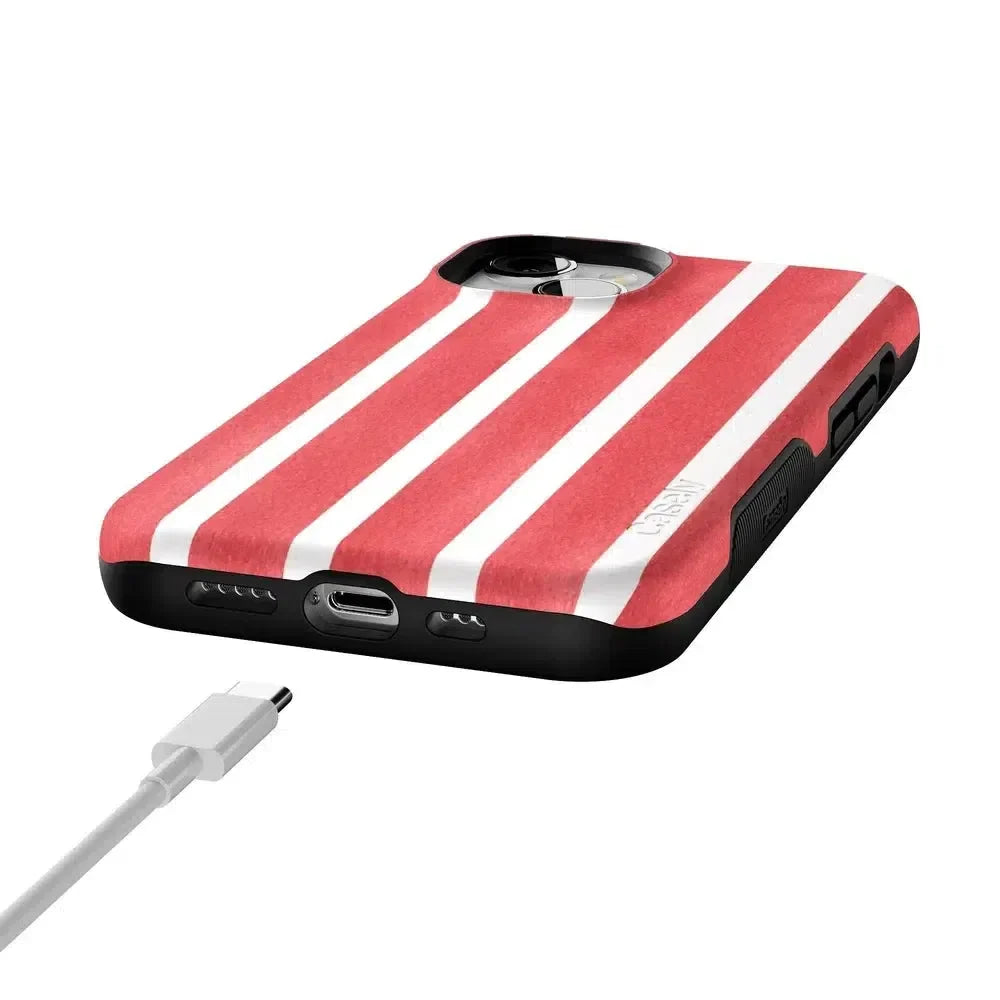 East Coast Summer | Red Stripes Case Phone Case Casetry