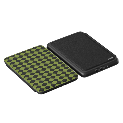 Wicked Hex | Green Checkered Kindle Case
