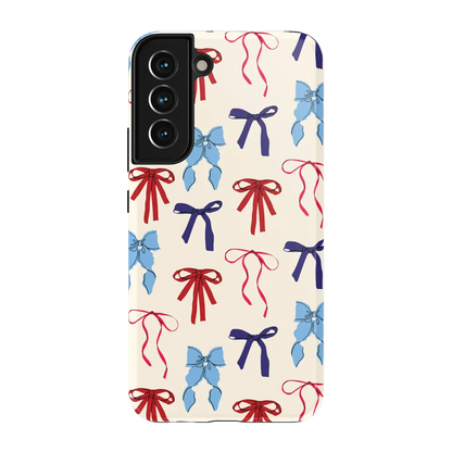 American Girlie | Red White & Blue Bows Case - Galaxy S22 Plus