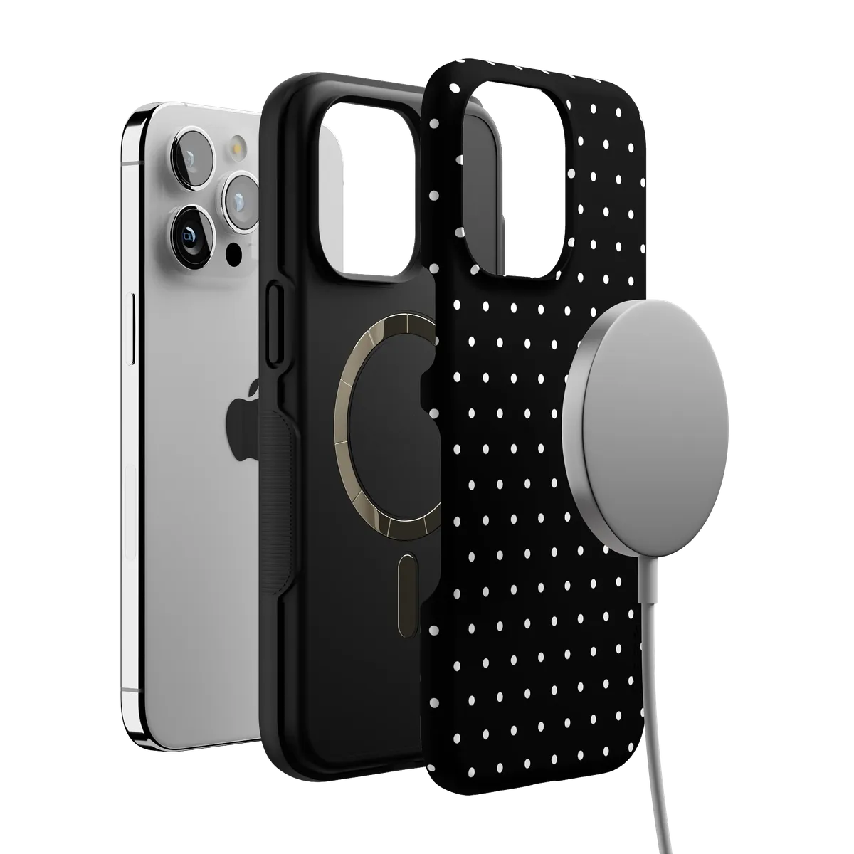 On the Dot | White Polka Dot Case