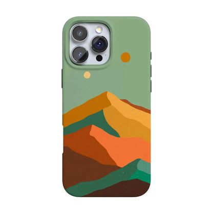 Endless Peaks | Colorblock Mountain Case iPhone Case get.casely Classic + MagSafe® iPhone 16 Pro Max