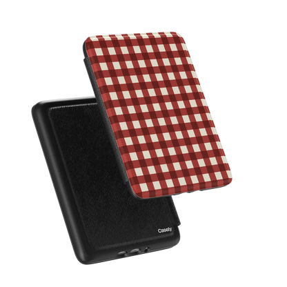 Checked Twice | Red Plaid Kindle Case