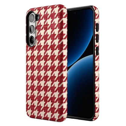 Scarlet Stitch | Red Houndstooth Case