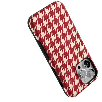 Scarlet Stitch | Red Houndstooth Case