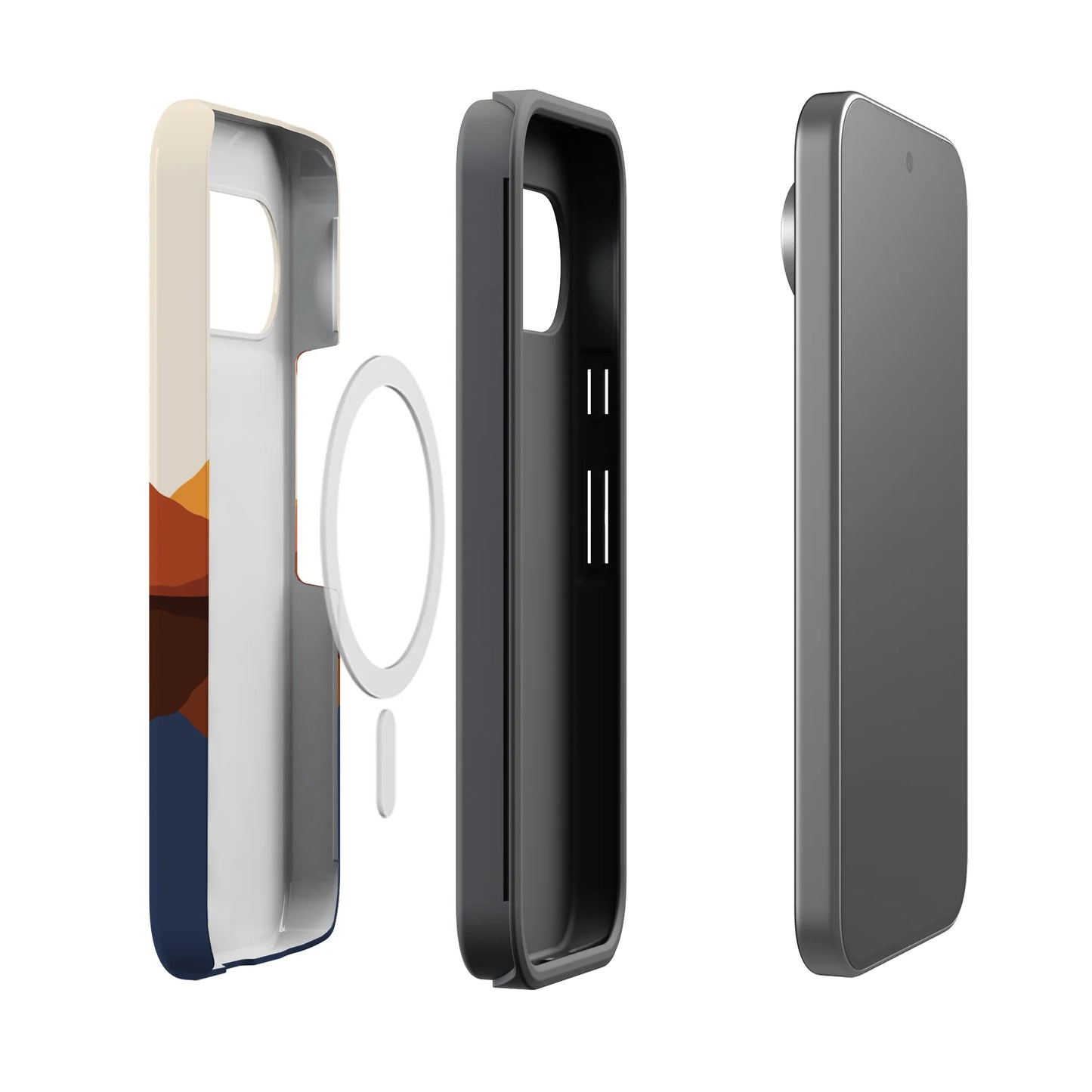 Opposites Attract | Day & Night Colorblock Mountains Google Pixel Case