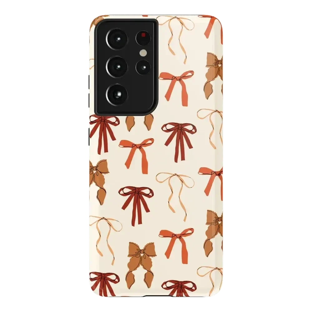 Fall Girlie | Pumpkin Spice Bows Case Phone Case get.casely Essential Galaxy S21 Ultra