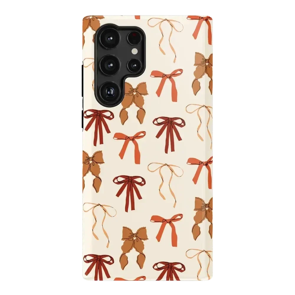 Fall Girlie | Pumpkin Spice Bows Case Phone Case get.casely Essential Galaxy S22 Ultra