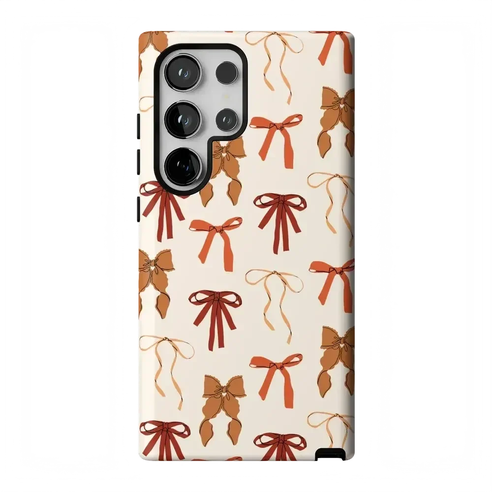 Fall Girlie | Pumpkin Spice Bows Case Phone Case get.casely Essential Galaxy S24 Ultra