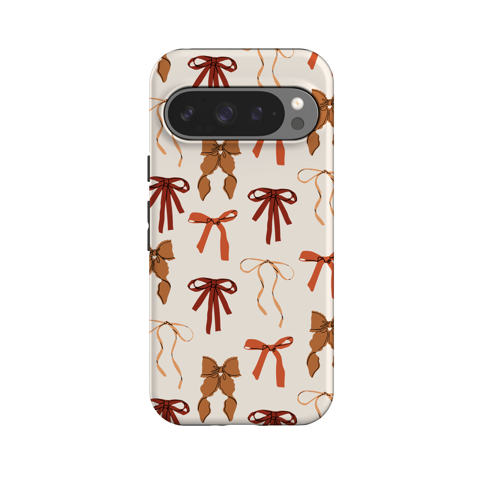 Fall Girlie | Pumpkin Spice Bows Case Phone Case get.casely Essential + MagSafe® Google Pixel 10 Pro