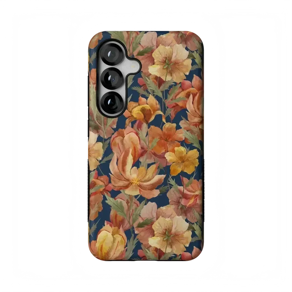 Fallen Gold | Antique Floral Case Phone Case get.casely Bold Flex + MagSafe® Galaxy S25