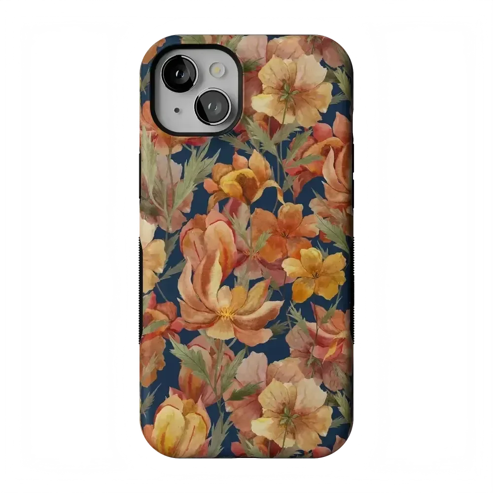 Fallen Gold | Antique Floral Case Phone Case get.casely Bold Flex + MagSafe® iPhone 15 Plus