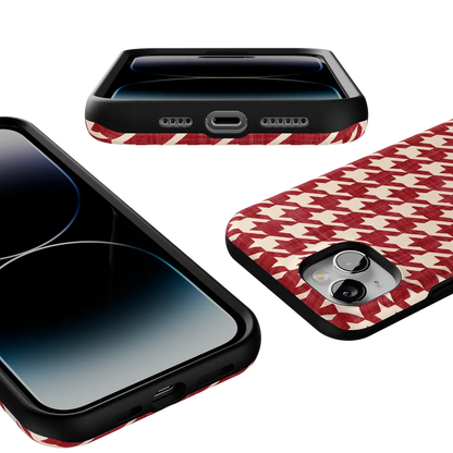 Scarlet Stitch | Red Houndstooth Case