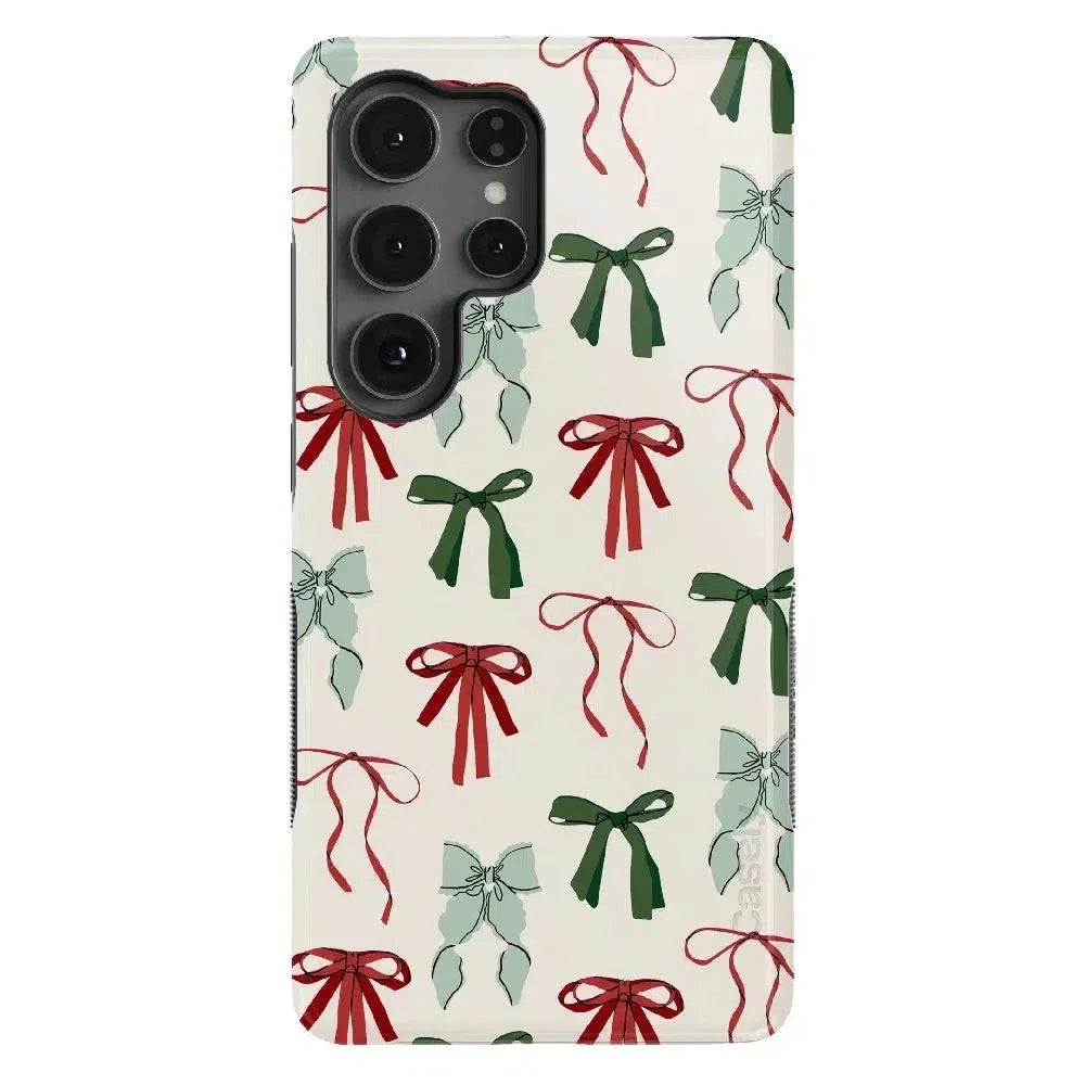 Festive Girlie | Holiday Bows Case Phone Case Casetry Bold Flex + MagSafe® Galaxy S25 Ultra