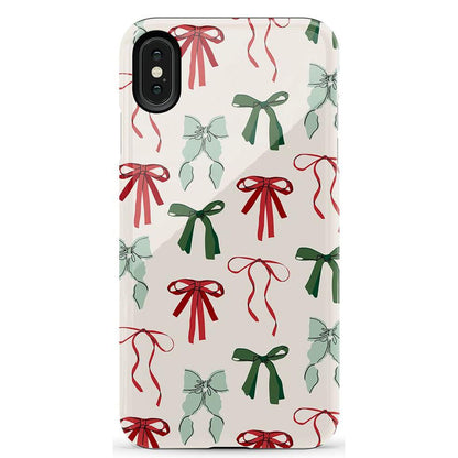 Festive Girlie | Holiday Bows Case Phone Case Casetry Essential iPhone XS Max