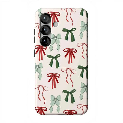 Festive Girlie | Holiday Bows Case Phone Case Casetry Essential + MagSafe® Galaxy S25