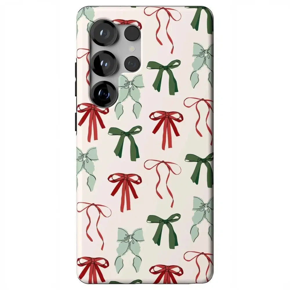 Festive Girlie | Holiday Bows Case Phone Case Casetry Essential + MagSafe® Galaxy S25 Ultra