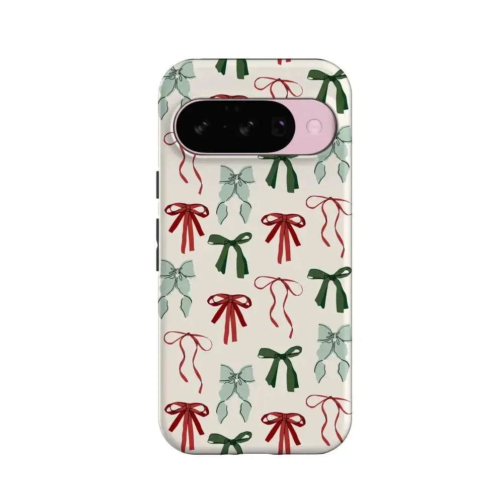 Festive Girlie | Holiday Bows Case Phone Case Casetry Essential + MagSafe® Google Pixel 10