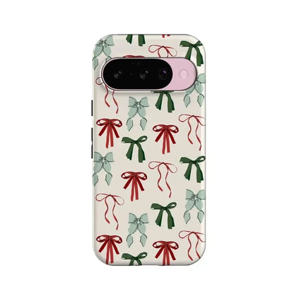 Festive Girlie | Holiday Bows Case Phone Case Casetry Essential + MagSafe® Google Pixel 10