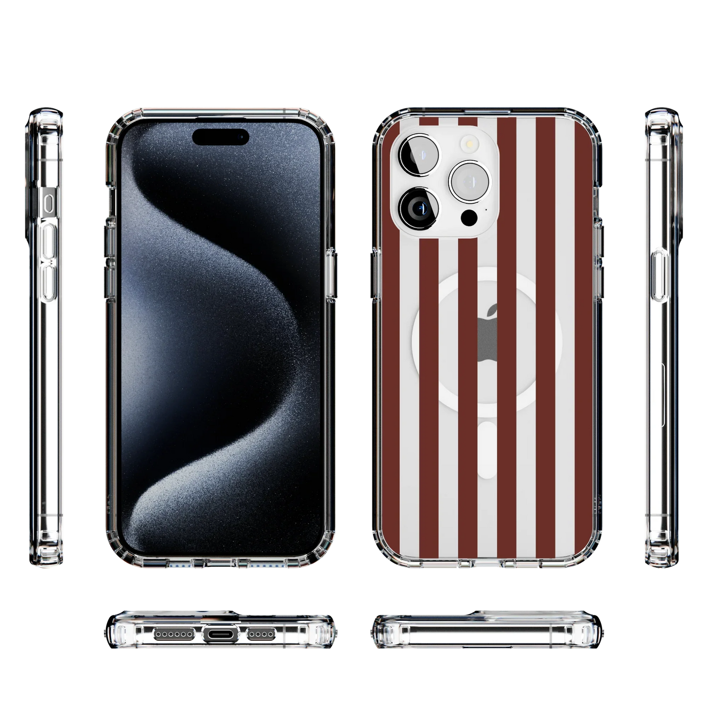 Sunday in Brooklyn | Burgundy Stripes Case