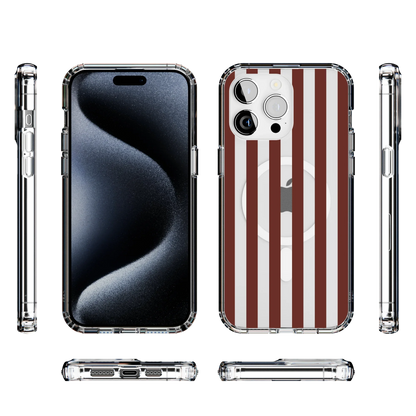 Sunday in Brooklyn | Burgundy Stripes Case