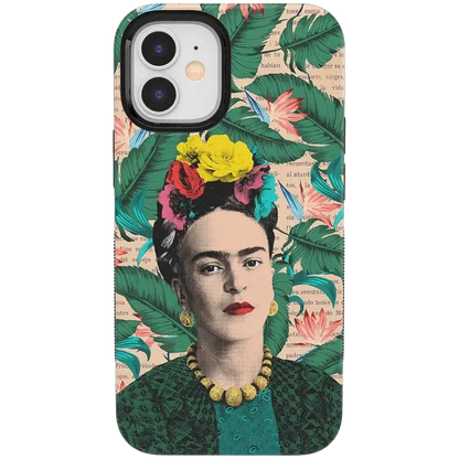 Find Your Muse | Frida Kahlo Portrait Floral Case iPhone Case get.casely Bold + MagSafe® iPhone 12