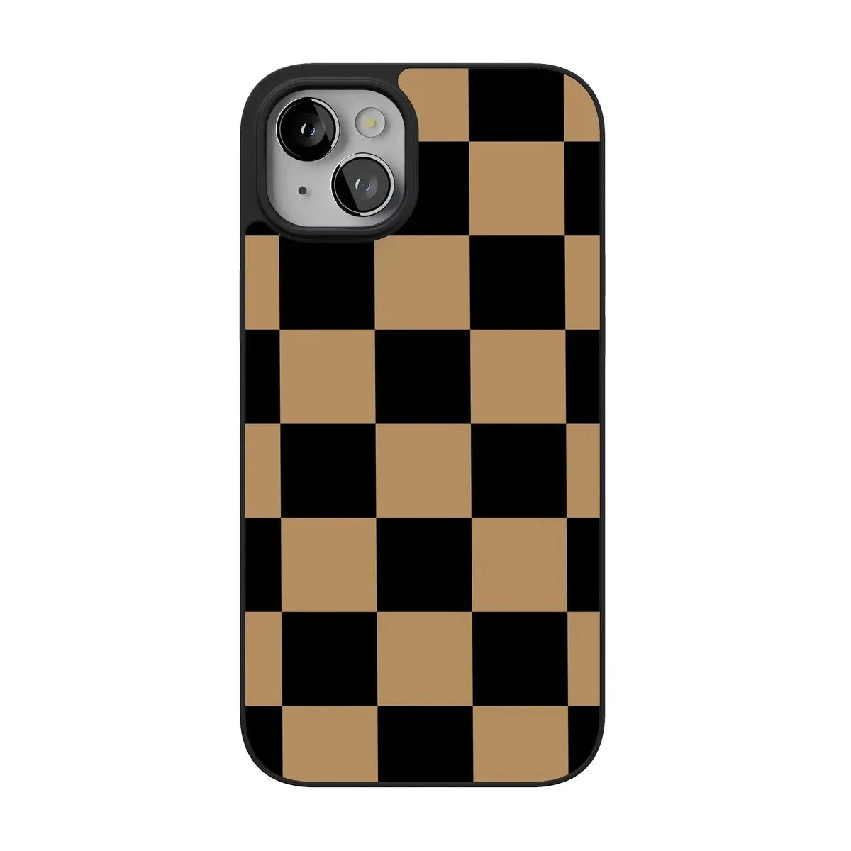Fit Check | Black & Brown Checkerboard Case iPhone Case get.casely Align + MagSafe® iPhone 15 Plus