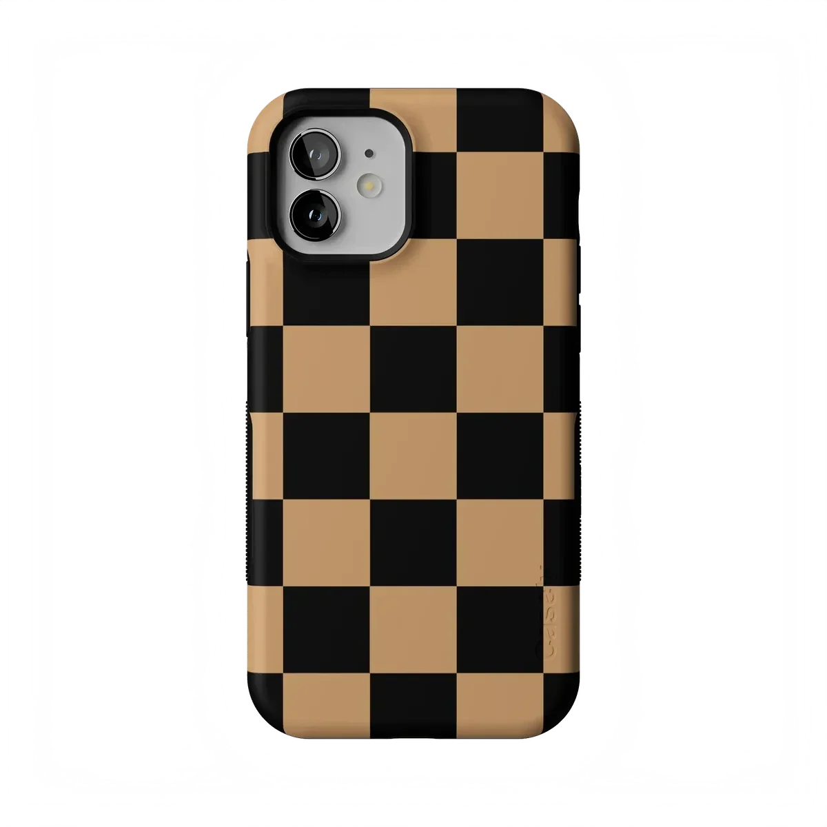 Fit Check | Black & Brown Checkerboard Case iPhone Case get.casely Bold Flex + MagSafe® iPhone 12 Mini