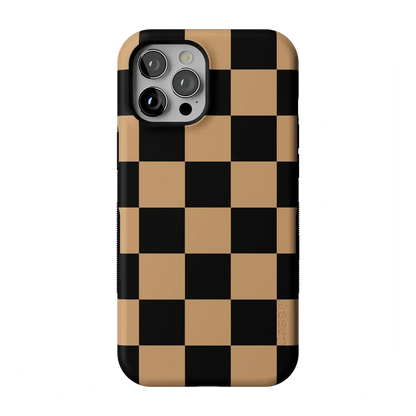 Fit Check | Black & Brown Checkerboard Case iPhone Case get.casely Bold Flex + MagSafe® iPhone 12 Pro Max