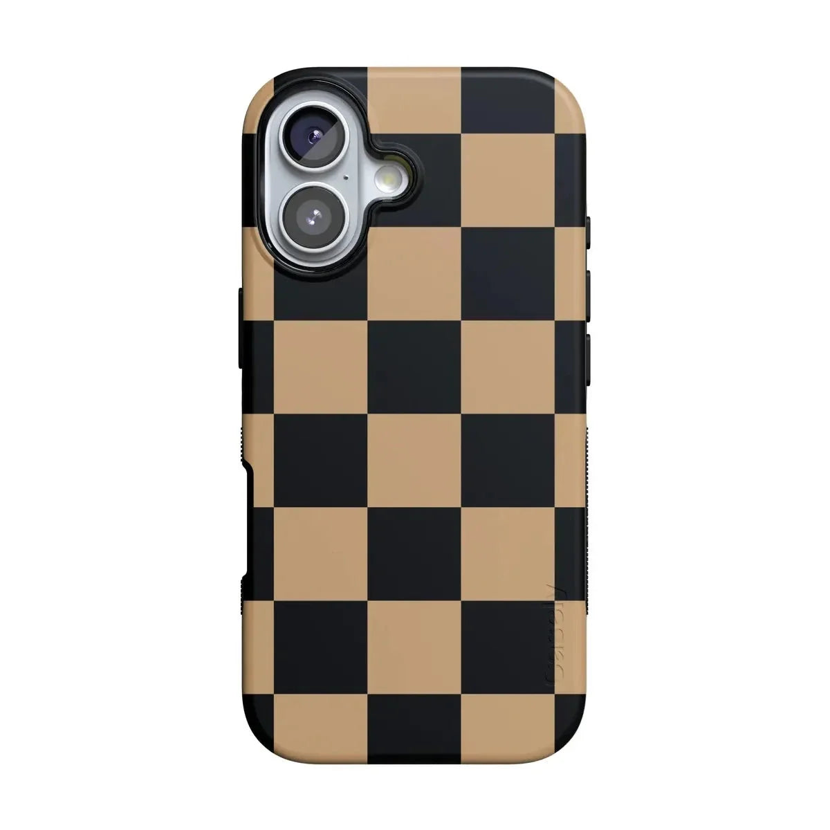 Fit Check | Black & Brown Checkerboard Case iPhone Case get.casely Bold Flex + MagSafe® iPhone 17