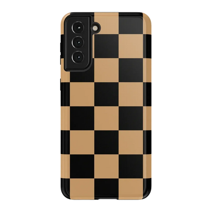 Fit Check | Black & Brown Checkerboard Case iPhone Case get.casely Essential Galaxy S21 Plus