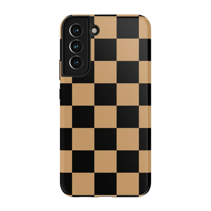 Fit Check | Black & Brown Checkerboard Case iPhone Case get.casely Essential Galaxy S22 Plus