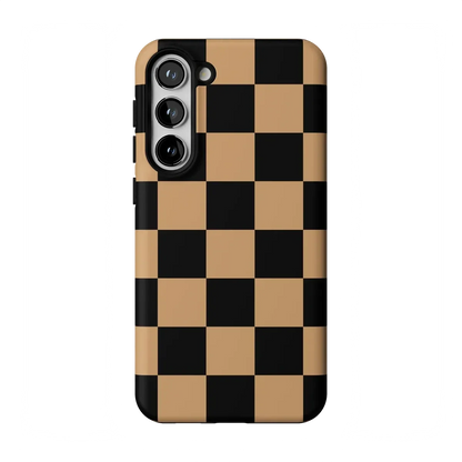 Fit Check | Black & Brown Checkerboard Case iPhone Case get.casely Essential Galaxy S23 Plus