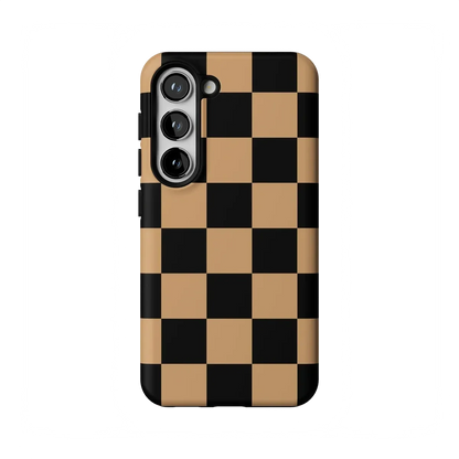 Fit Check | Black & Brown Checkerboard Case iPhone Case get.casely Essential Galaxy S23