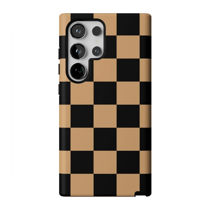 Fit Check | Black & Brown Checkerboard Case iPhone Case get.casely Essential Galaxy S24 Ultra