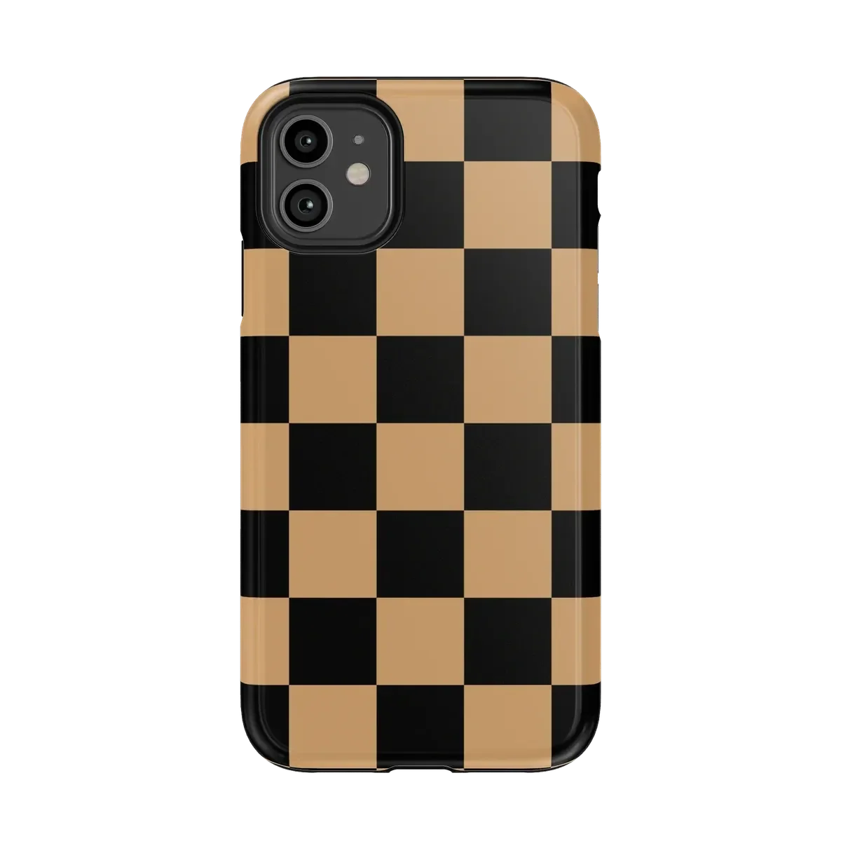 Fit Check | Black & Brown Checkerboard Case iPhone Case get.casely Essential iPhone 11