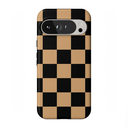 Fit Check | Black & Brown Checkerboard Case iPhone Case get.casely Essential + MagSafe® Google Pixel 10 Pro XL
