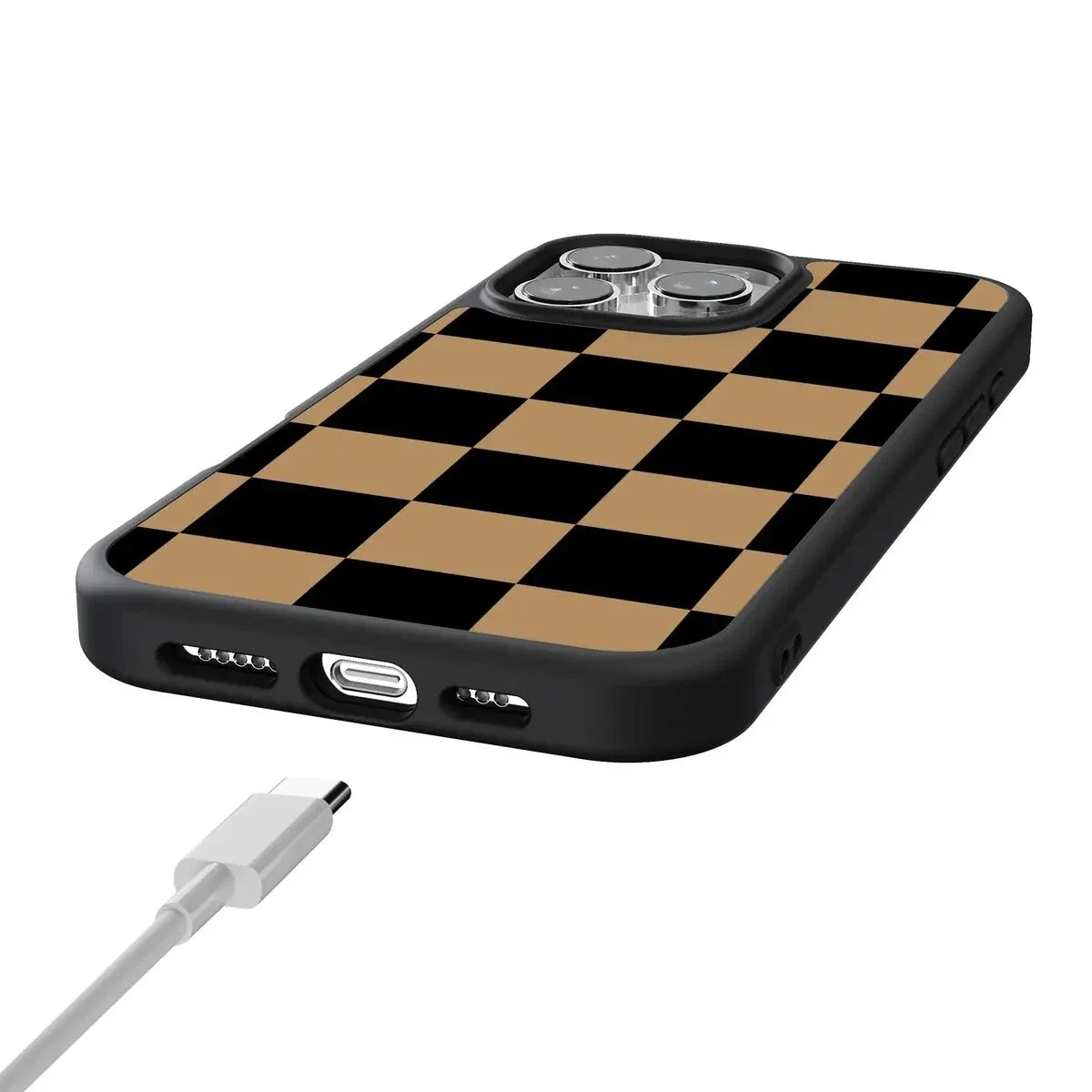 Fit Check | Black & Brown Checkerboard Case iPhone Case get.casely