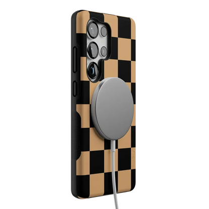 Fit Check | Black & Brown Checkerboard Case iPhone Case get.casely