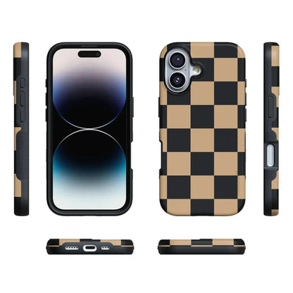 Fit Check | Black & Brown Checkerboard Case iPhone Case get.casely