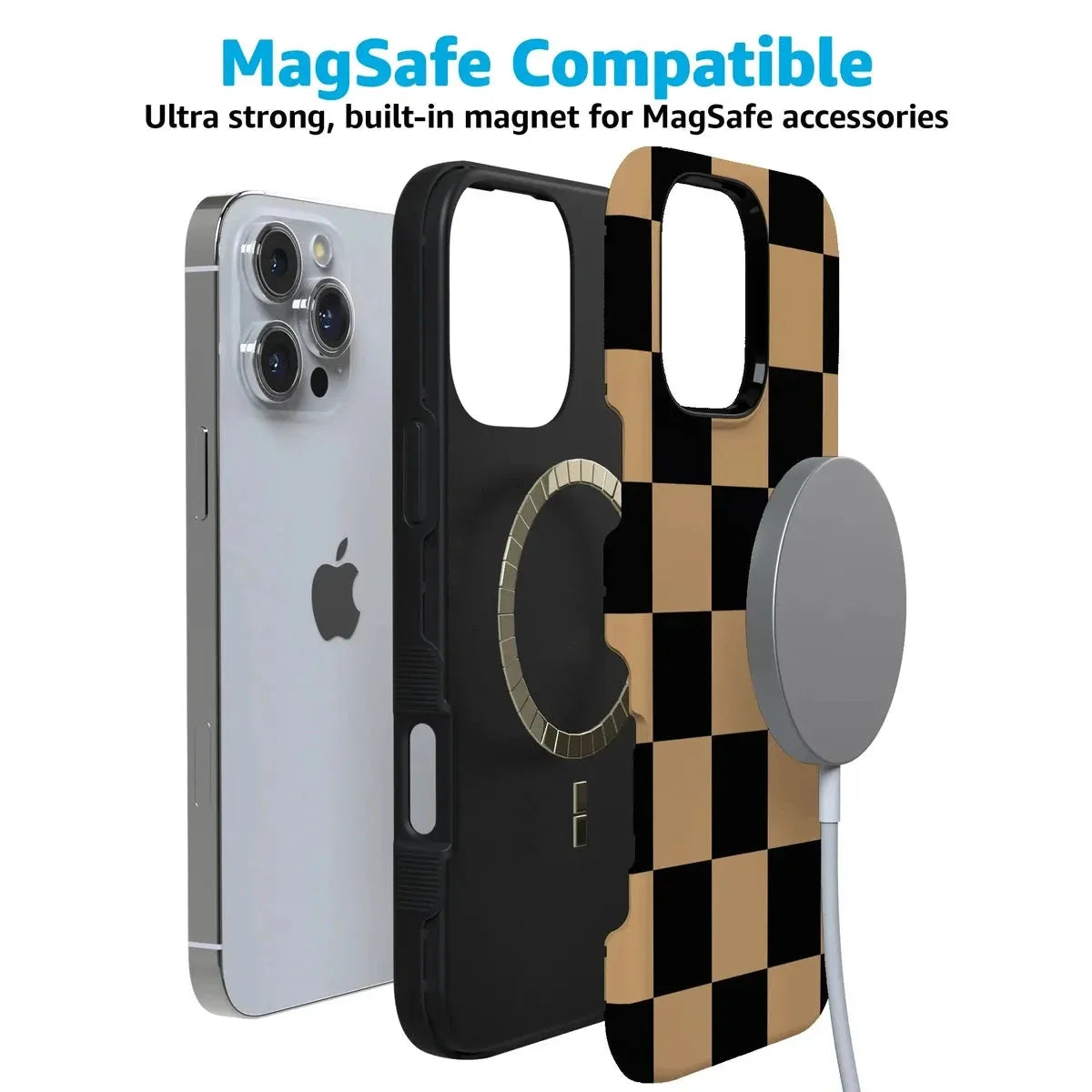 Fit Check | Black & Brown Checkerboard Case iPhone Case get.casely