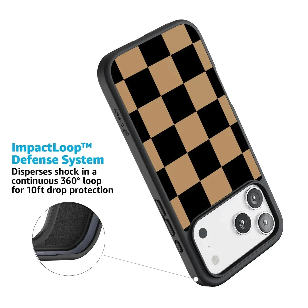 Fit Check | Black & Brown Checkerboard Case iPhone Case get.casely