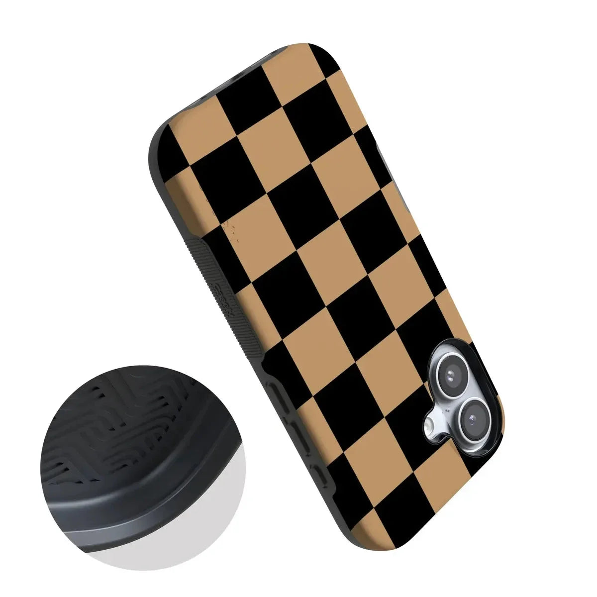 Fit Check | Black & Brown Checkerboard Case iPhone Case get.casely