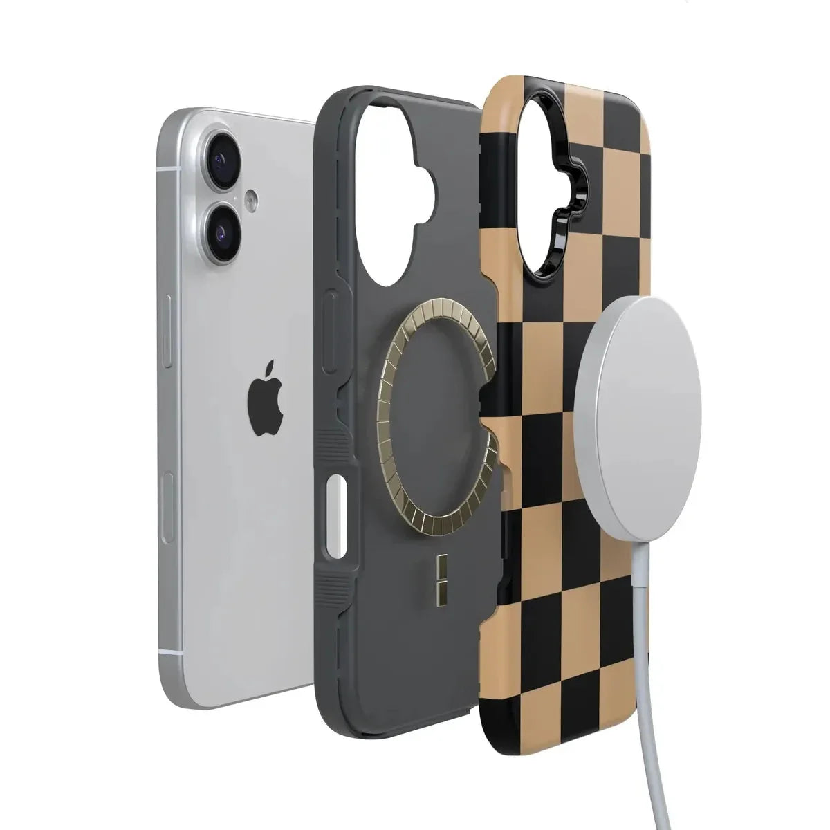 Fit Check | Black & Brown Checkerboard Case iPhone Case get.casely