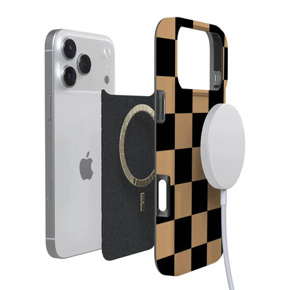 Fit Check | Black & Brown Checkerboard Case iPhone Case get.casely
