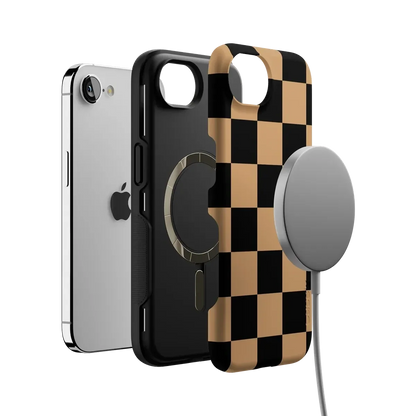 Fit Check | Black & Brown Checkerboard Case iPhone Case get.casely
