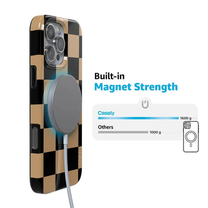 Fit Check | Black & Brown Checkerboard Case iPhone Case get.casely