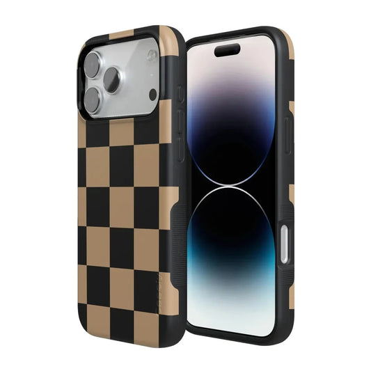 Fit Check | Black & Brown Checkerboard Case iPhone Case get.casely